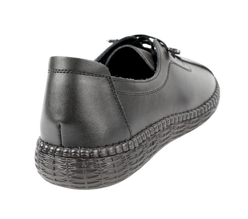 Pantofi casual, dama, GALLOP, GA 2318 negru, piele naturala